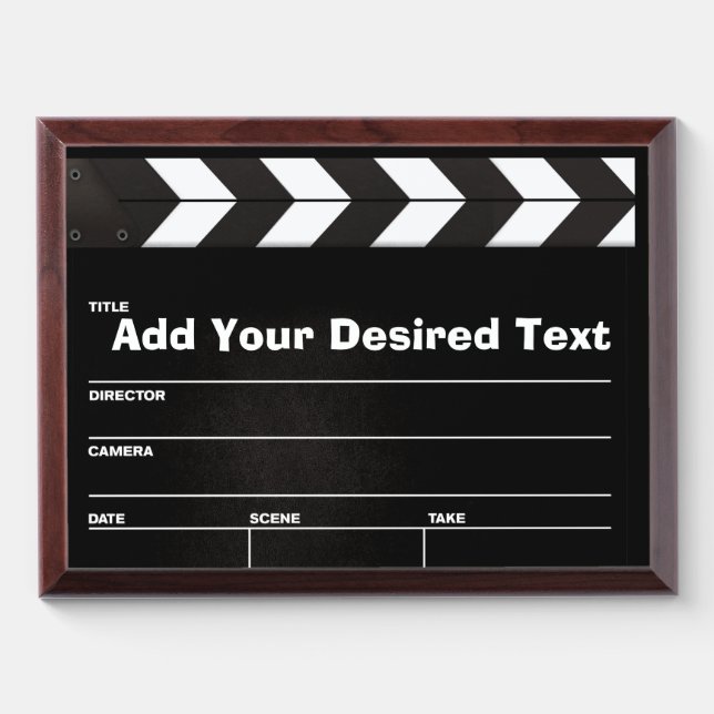 Clapboard Movie Award Plaque (Horizontal)