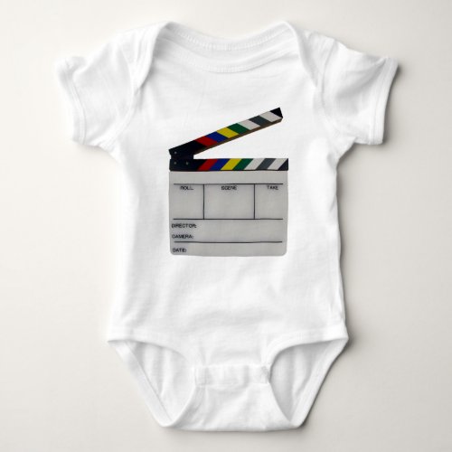 Clapboard movie filmmaker slate baby bodysuit