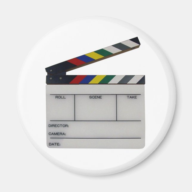 Clapboard movie filmmaker slate magnet (Front)