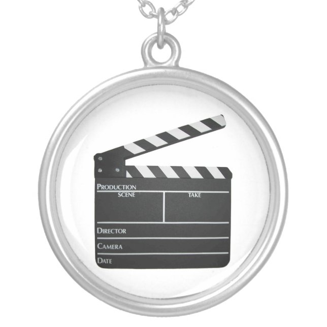 Clapboard movie filmmaker slate Necklace (Front)