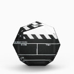 Clapboard movie slate clapper film acrylic award<br><div class="desc">Acrylic Octagon Awards</div>