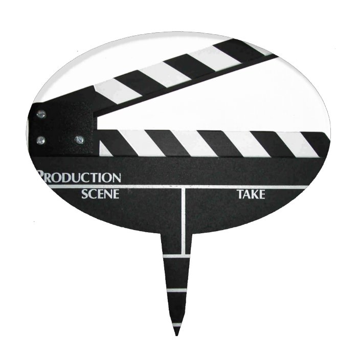 Clapboard movie slate clapper film cake topper