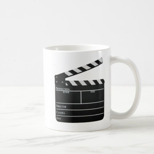 Clapboard movie slate clapper film coffee mug