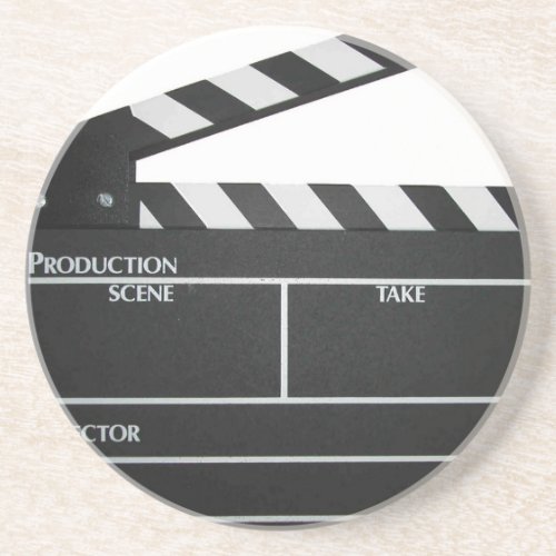 Clapboard movie slate clapper film sandstone coaster