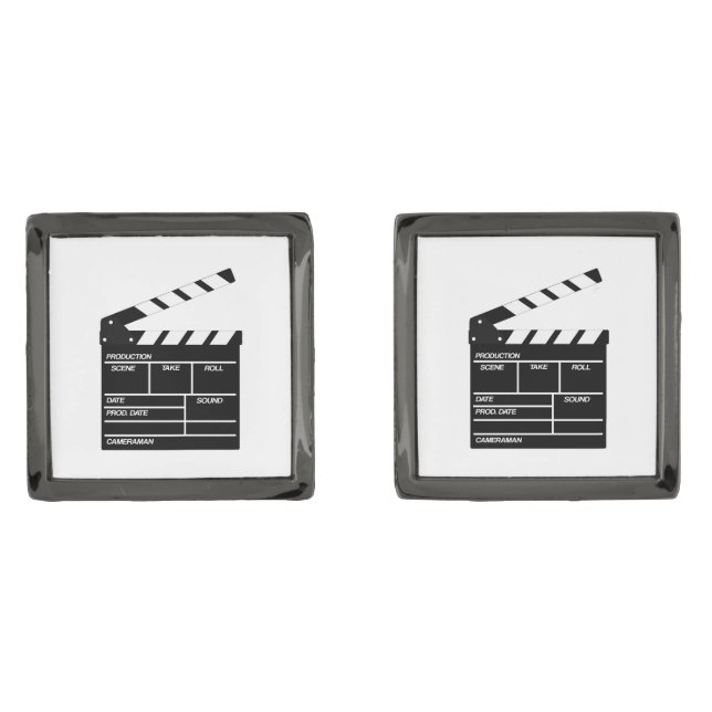 Clapper Board Fun Movie Director Cameraman Cufflinks (Front)