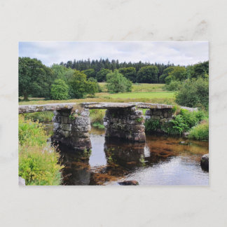 Clapper Bridge Two Bridges Dartmoor Postcard