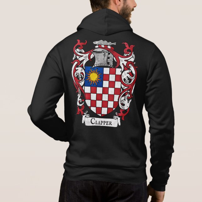 Clapper Coat of Arms Men's Hoodie (Back)