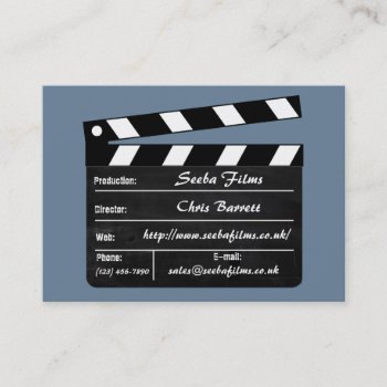 Clapperboard Business Card by aura2000 at Zazzle