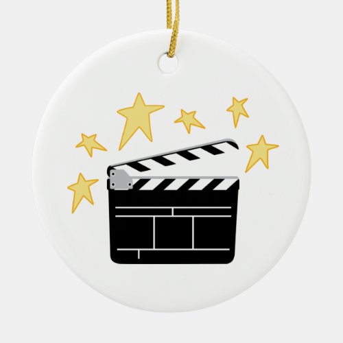 Clapperboard Ceramic Ornament