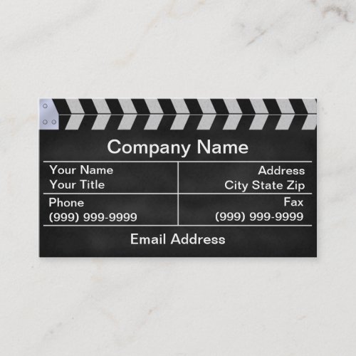 clapperboard cinema business card
