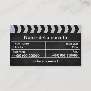 clapperboard cinema business card