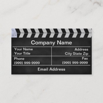 Clapperboard Cinema Business Card by jeanlucb at Zazzle
