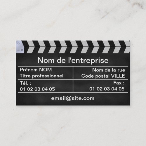 clapperboard cinema business card