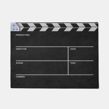 Clapperboard Cinema Doormat by jeanlucb at Zazzle