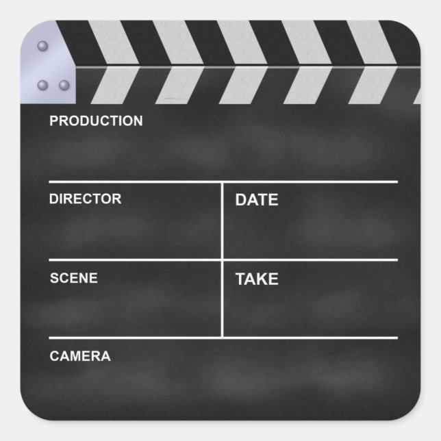 Clapperboard cinema "It's my Life" Square Sticker (Front)