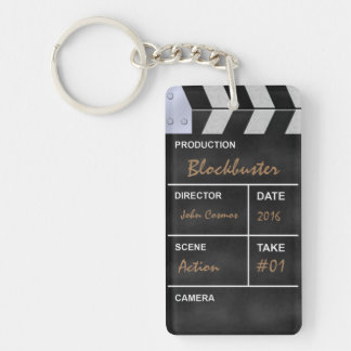 Clapperboard cinema keychain