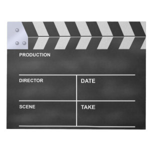 Clapperboard cinema notepad