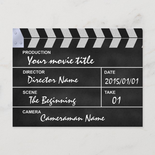 clapperboard cinema postcard (Front)