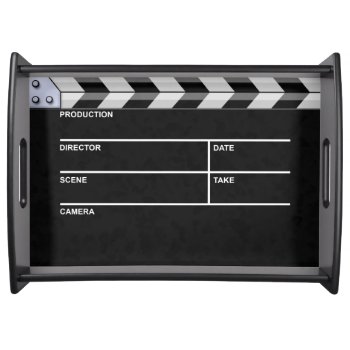 Clapperboard Cinema Serving Tray by jeanlucb at Zazzle