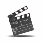 Clapperboard Cutout<br><div class="desc">A clapperboard is a device used in filmmaking and video production to assist in the synchronizing of picture and sound, and to designate and mark particular scenes and takes recorded during a production.</div>