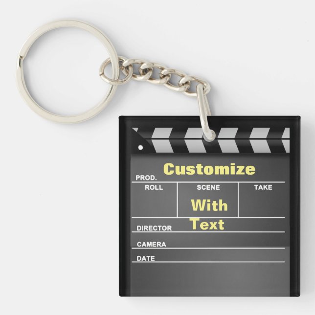 Clapperboard (double-sided) Acrylic Keychain (Front)