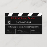 Clapperboard Film & Video Movie Slate Business Card at Zazzle