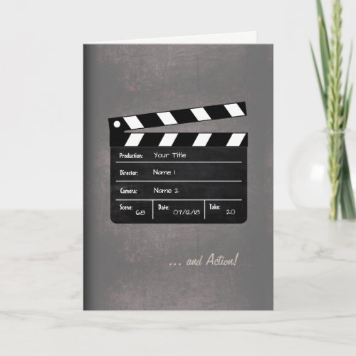 Clapperboard with your Text Invitation