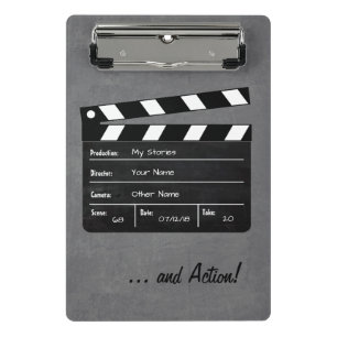 Clapperboard with Your Text! Mini Clipboard