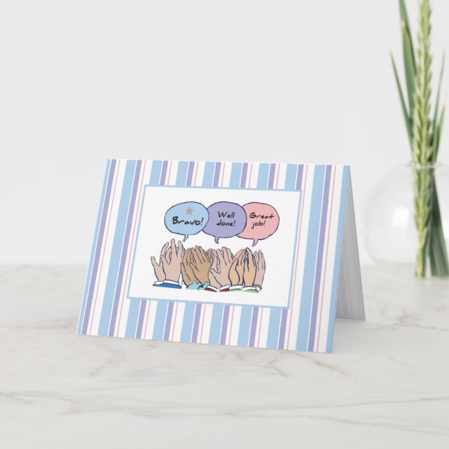 Clapping Hands, Job Well Done Card (Front)