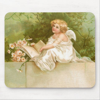 Clapsaddle: Angel with Book and Flowers Mouse Pad