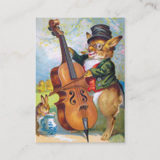 Clapsaddle: Bunny with Cello Business Card