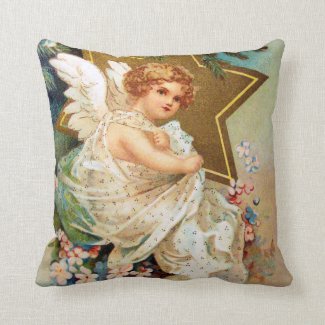 Clapsaddle: Christmas Angel Throw Pillow