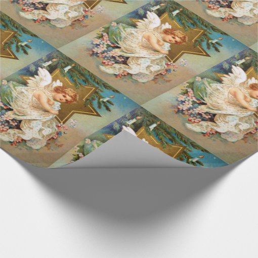 Clapsaddle Christmas Angel Wrapping Paper Zazzle