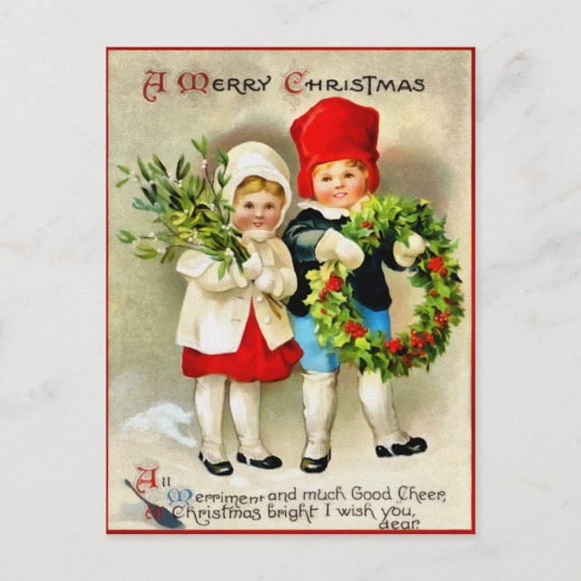 Clapsaddle Christmas Postcard (Front)