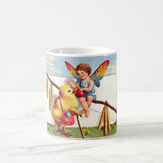 Clapsaddle: Easter Fairy with Chicken Coffee Mug (Center)
