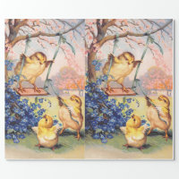 Vintage Easter Colored Eggs Wrapping Paper