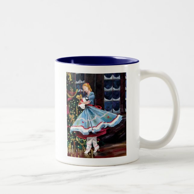 Clara and Her Nutcracker Two-Tone Coffee Mug (Right)
