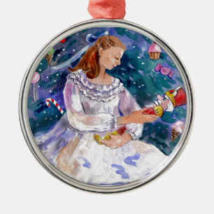 Clara and the Nutcracker Metal Ornament