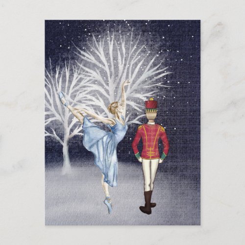 Clara and the Nutcracker Prince the Land of Snow Holiday Postcard