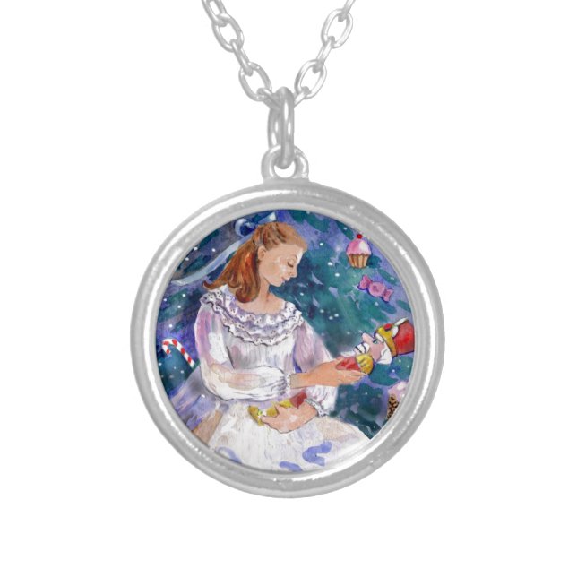Clara and the Nutcracker Silver Plated Necklace (Front)