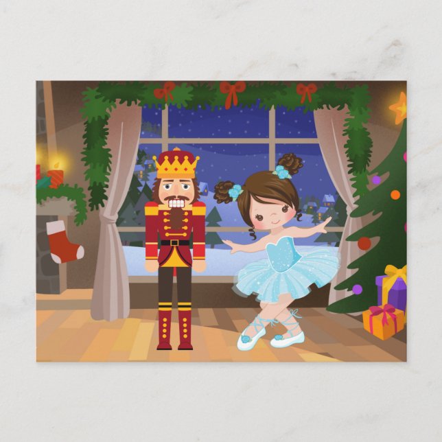 Clara and the Nutcracker the Stahlbaum House Holiday Postcard (Front)
