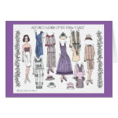Clara, Art Deco Lady of the 1920s Paper Doll Card (Front Horizontal)