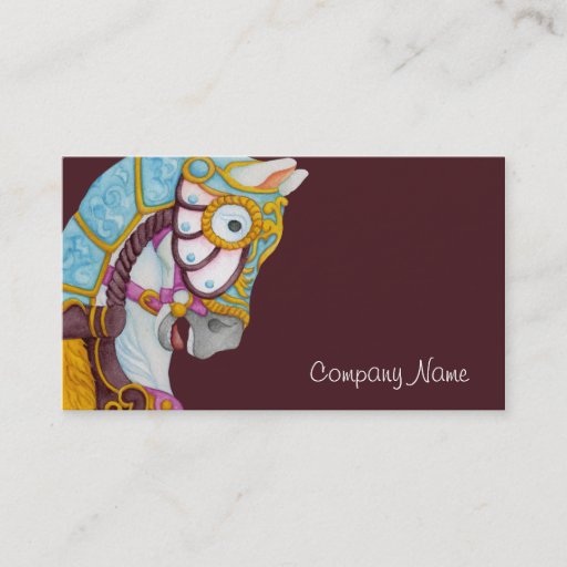Customizable Clara Carousel Horse Business Card