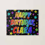 [ Thumbnail: "Clara" First Name, Fun "Happy Birthday" Jigsaw Puzzle ]