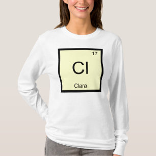 Clara Name Chemistry Element Periodic Table T-Shirt