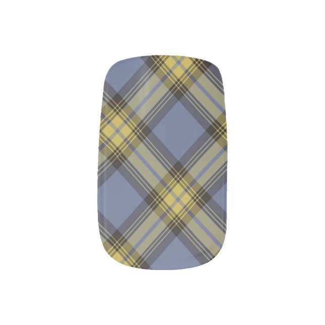 Clara Plaid Minx Nail Art (Left Thumb)