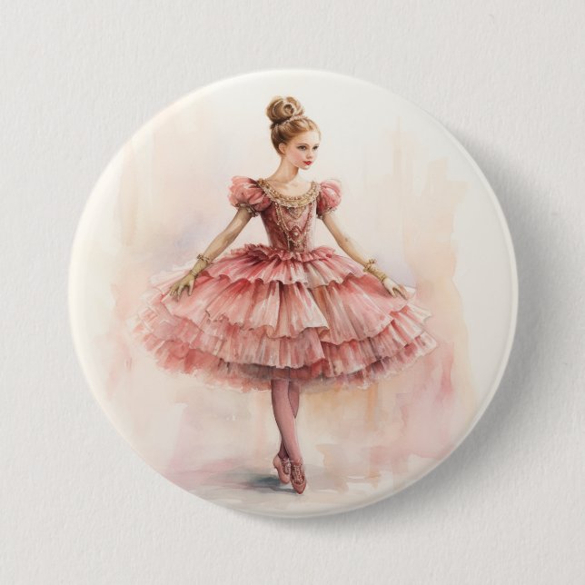 Clara (Red Hair) from The Nutcracker Ballet Button (Front)