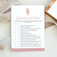 CLARA Retro Blush Over Under Bridal Shower Game