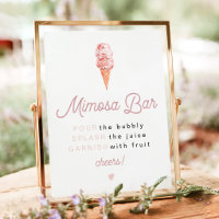 CLARA Retro Ice Cream Bridal Shower Mimosa Bar Po
