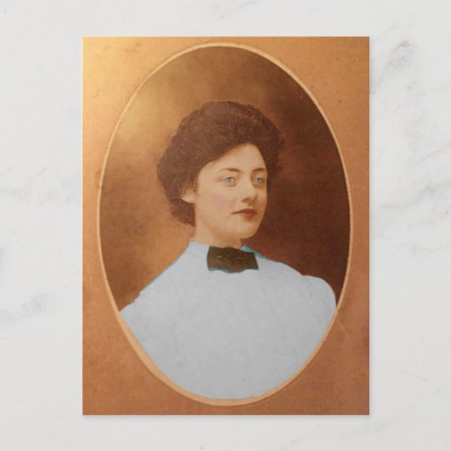 Clara Sage Talla Johnson 1909 portrait postcard (Front)